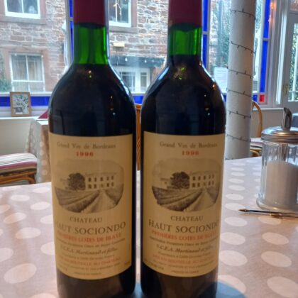 1996 Chateau Haut Sociondo, Blaye Cotes de Bordeaux, France